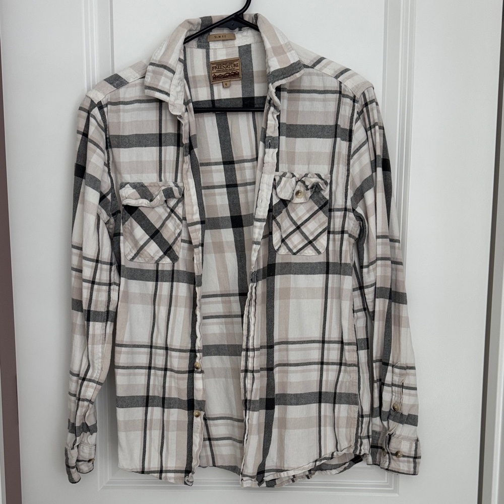 Plaid Button-Up Shirt